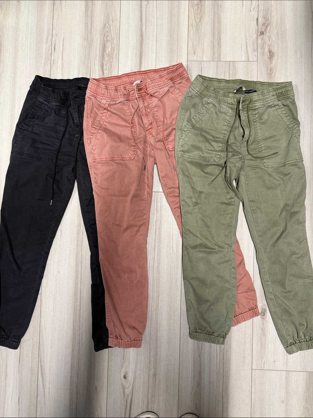 American Eagle Jogger Pant Bundle - Black, Juniper Brown & Camo Green